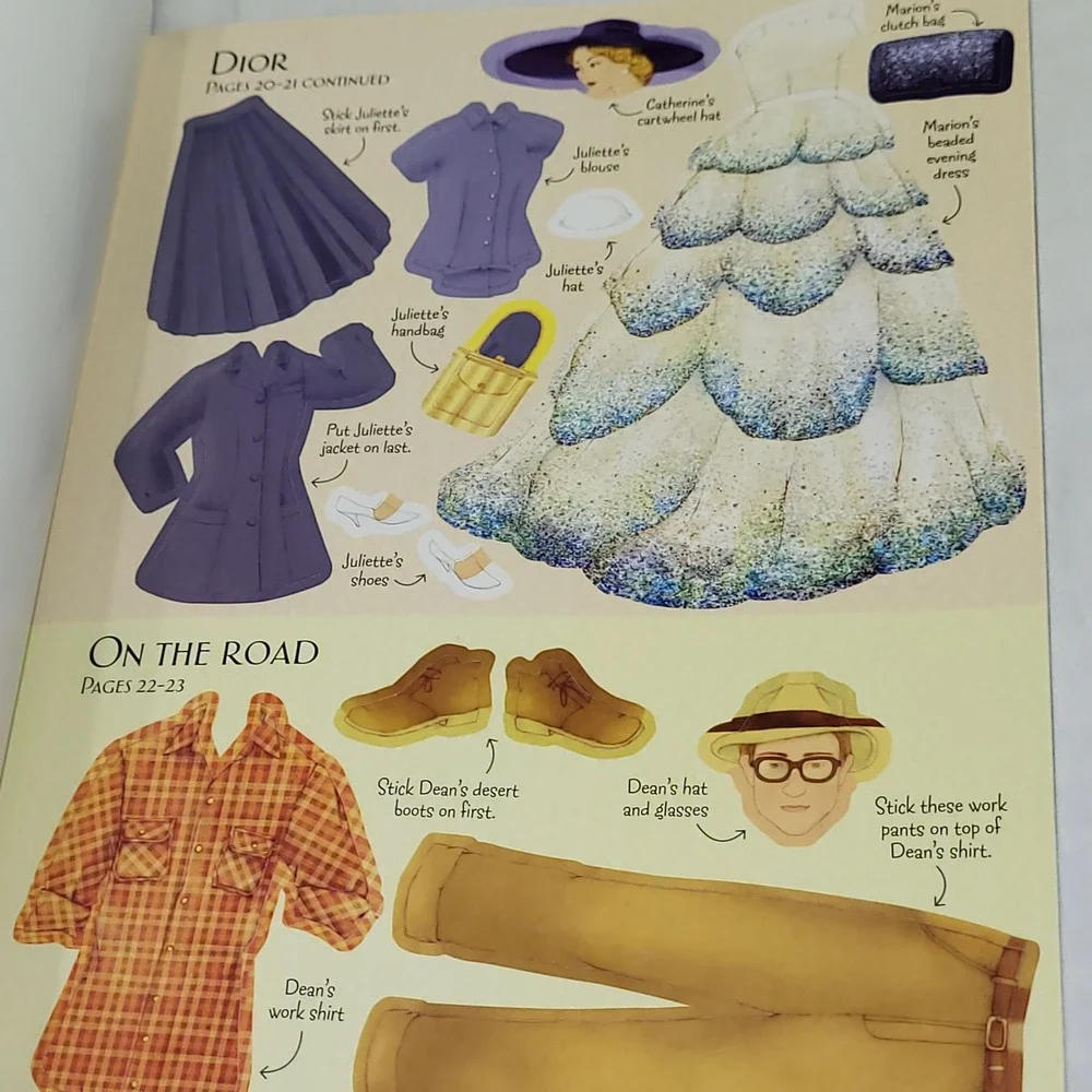 Creative Haven Usborne 1950s Fashion Coloring and Sticker Book Set Vintage Style